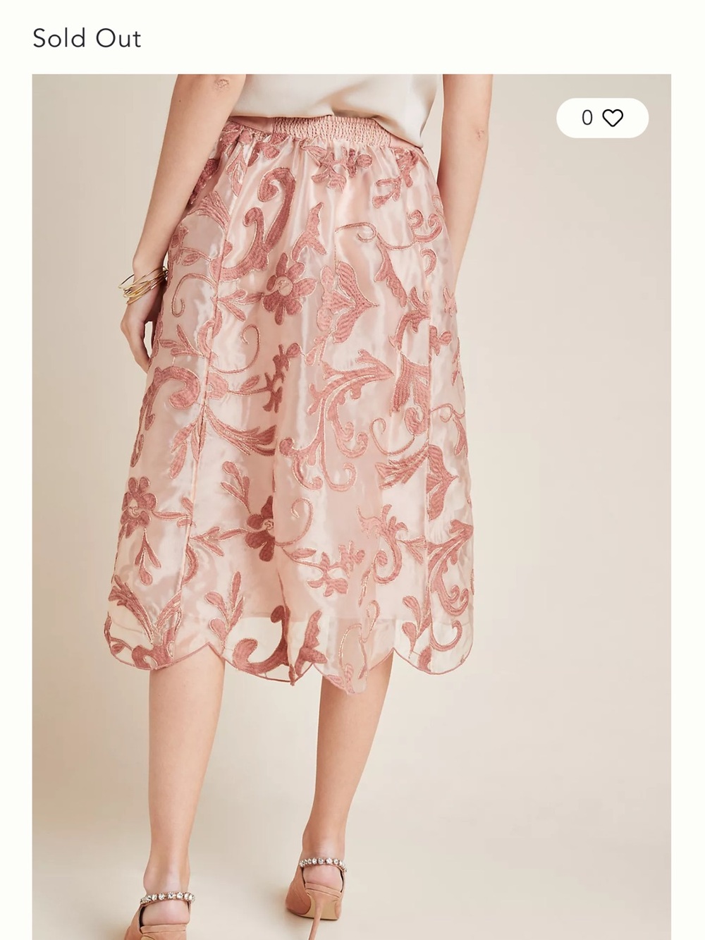 Maeve anthropology Shannon  Embroidered sheer overlay Midi Skirt xs whimsigoth